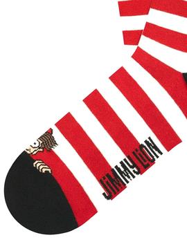 Calcetines gordos Jimmy Lion calaveras rojas