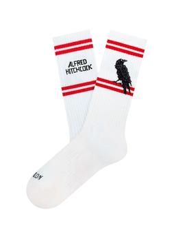 Calcetines Jimmy Lion Alfred Hitchcock blancos