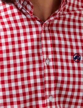 Camisa Altona Dock cuadros vichy rojos para hombre