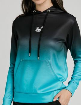 Sudadera Siksilk Fade Overhead Hoodie azul mujer