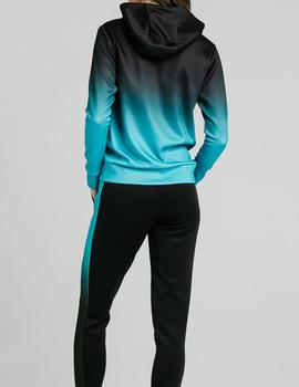 Sudadera Siksilk Fade Overhead Hoodie azul mujer