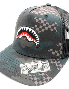 Gorra Sprayground tiburón negro