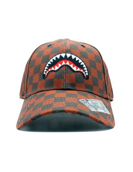 Gorra Sprayground tiburón marrón