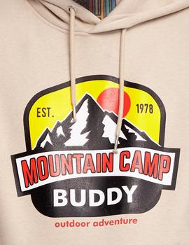 Sudadera Buddy Mountain beige para hombre