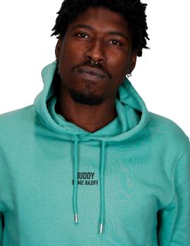 Sudadera Buddy Duffer verde menta con capucha