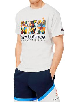 Camiseta New Balance Basketball beige para hombre