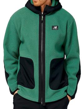 Chaqueta New Balance de pelo verde para hombre