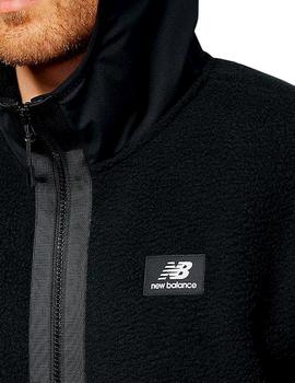 Chaqueta New Balance de pelo negro para hombre