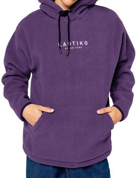 Sudadera polar Kaotiko morada con capucha