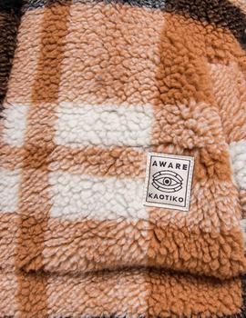 Abrigo Kaotiko de cuadros marrón para hombre