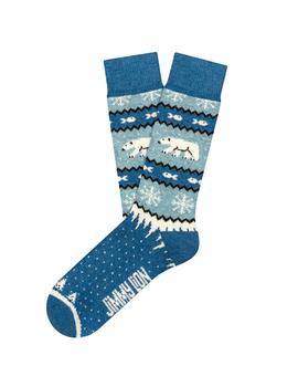 Calcetines gordos Jimmy Lion Winter Bear azules