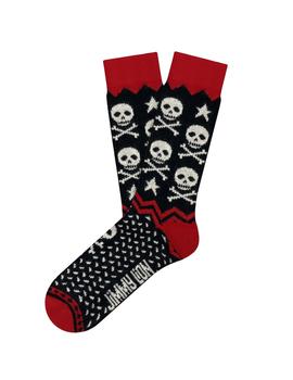 Calcetines gordos Jimmy Lion calaveras rojas