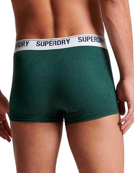 Bóxer Superdry verde para hombre