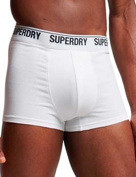 Caja de calzoncillos blancos Superdry para hombre