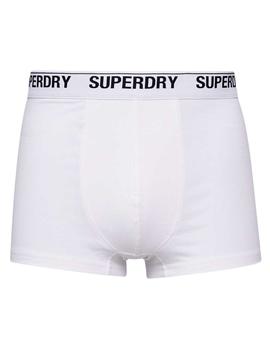 Caja de calzoncillos blancos Superdry para hombre