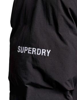 Abrigo largo Superdry negro para hombre