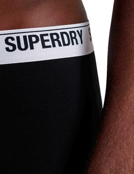 Caja de calzoncillos Superdry negro, gris y blanco