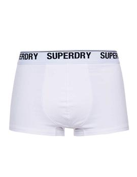 Caja de calzoncillos Superdry negro, gris y blanco