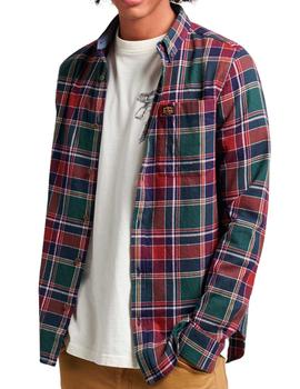 Camisa Superdry gordita de cuadros multicolor