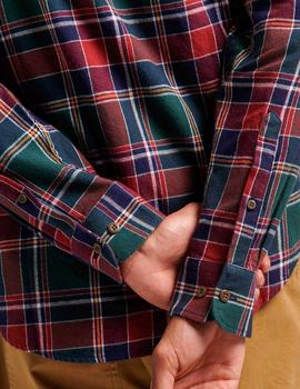 Camisa Superdry gordita de cuadros multicolor
