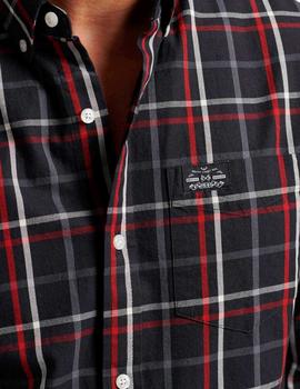 Camisa Superdry cuadros negros para hombre