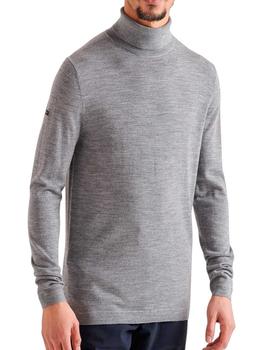 Jersey cuello vuelto Superdry gris para hombre