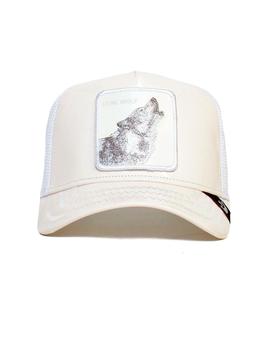 Gorra charol Goorin Bros blanca del lobo