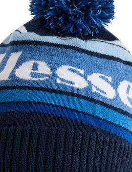 Gorro navideño Ellesse azul con pompón