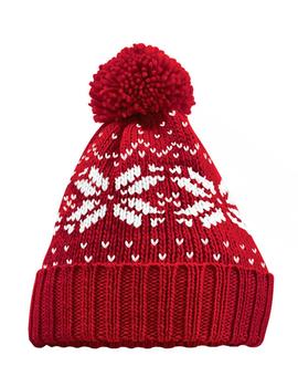 Gorro de navidad rojo con pompón unisex