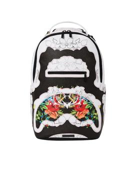 Mochila Sprayground blanca estampada con flores