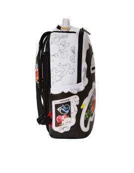 Mochila Sprayground blanca estampada con flores