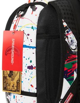 Mochila Sprayground con manchas de pintura