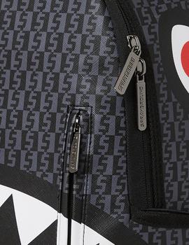 Mochila Sprayground del tiburón Money Check gris