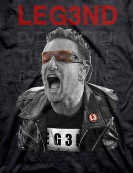 Camiseta Legend Bono U2 negra