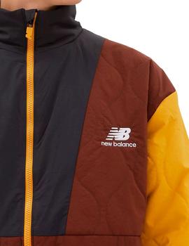 Cazadora New Balance marrón acolchada para hombre