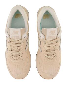 Zapatillas New Balance clásicas beige para chica