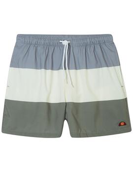 Bañador Ellesse Vespore gris, blanco y khaki