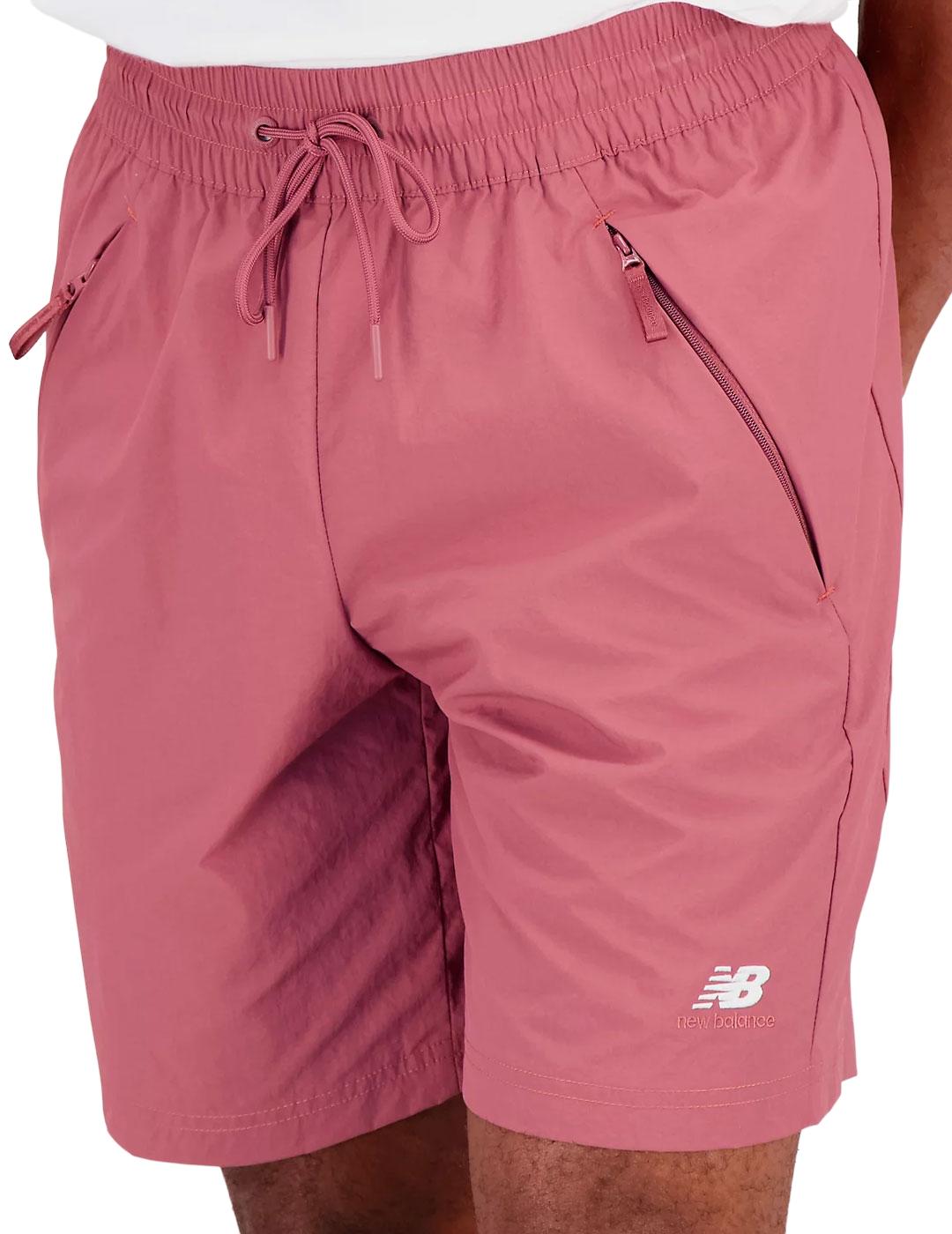 Pantalón corto New Balance lila para hombre