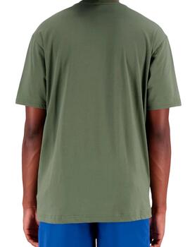 Camiseta básica New Balance verde para hombre