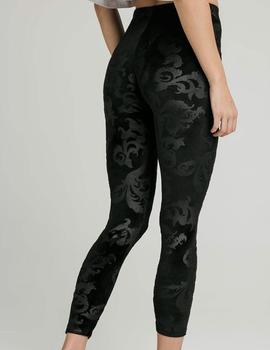 Pantalón SikSilk Embossed Velour negro para mujer