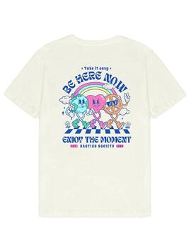 Camiseta Kaotiko Enjoy the moment beige