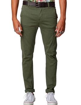 Pantalón chino Altona Dock verde con bolsillos cargo