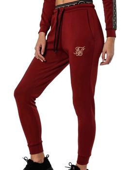 Pantalón Siksilk Athena Elastic granate para mujer