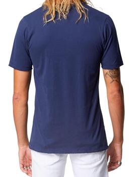 Camiseta Altona Dock azul marino con estampado surfero