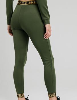 Pantalón Siksilk Taped Track verde para mujer