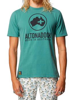 Camiseta básica Altona Dock verde oscuro