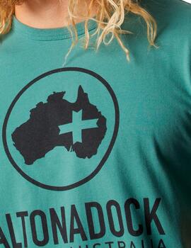 Camiseta básica Altona Dock verde oscuro