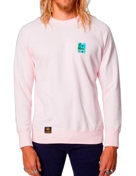 Sudadera Altona Dock rosa con parches