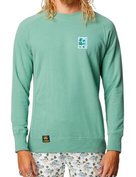 Sudadera Altona Dock verde con parches