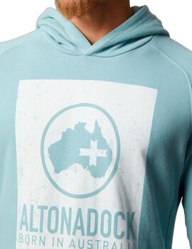 Sudadera Altona Dock Born in Australia verde agua